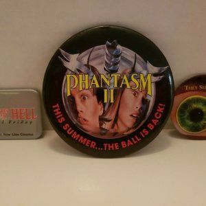 3 Vintage Horror Movie Button Lot Phant,Jason,etc